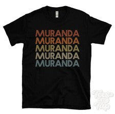 CAMISETA MURANDA ESTILO RETRO REPETIDO Hombre y Mujer Novedad Genial Nombre Regalo