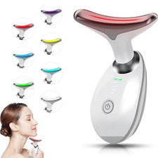 LUNA EMS TERAPIA DE LUZ ROJA LIFTING FACIAL CUELLO REMOVEDOR DE ARRUGAS MASAJEADOR DE APRIETE