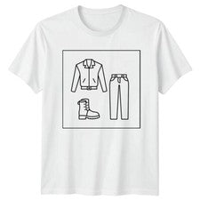 Moda Conjunto Botas Chaqueta Pantalones Hombres Camiseta Damas Camiseta Gráfica Top Unisex