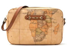 Alviero martini 1° Clase E032 6000 Bolso Bandolera Reportero Cremallera Beis