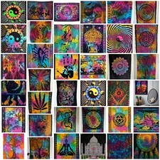 Tapices colgantes de pared indios algodón hechos a mano mandala hippie decoración del hogar 40x30"