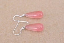Pendientes Cuarzo Fresa,1 x 3 cm (NDK -11*)