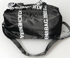 Bolso de Mano KUCHEN & Bag 1980 con Cordón Correa Ajustable Nuevo sin Etiquetas Negro Marrón Logo