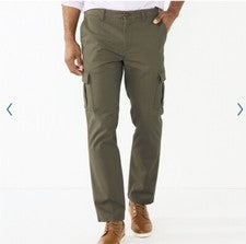 Pantalones cargo para hombre Sonoma Goods For Life® ajuste recto 42x30 nuevos con etiquetas
