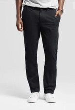 Pantalones chinos Goodfellow & Co 30/32 elásticos ajustados cónicos calce atlético negros