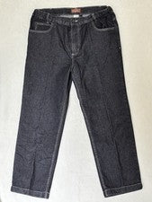 Nuevos Pantalones de mezclilla de algodón para hombre talla 38M Haband Tailgater Fit Forever estilo negro #01Y