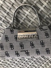 Diseñador Brentano Bolso de Mano Monedero Noche Pequeño Bolso sin asas CLOSEOUT Negro/Gris Nuevo