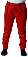 Pantalón de cuero premium para hombre piel de cordero genuina mantecosa suave formal moda pantalones