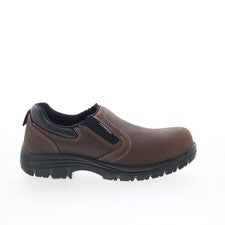 Zapatos de trabajo y seguridad Avenger Foreman Slip-On Composite Toe A7108 marrón para hombre