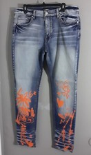NUEVO-JEANS AJUSTADOS NOVA MODA HOMBRE ÁNGULOS DESGASTADOS.TALLA 36wX32L
