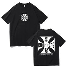 Camiseta West Coast Choppers Hombre Mujer Algodón Manga Corta Camiseta Gráfica Vintage