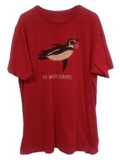 NUEVA Camiseta The White Stripes Band Penguin Roja Camisa Todas las Tallas