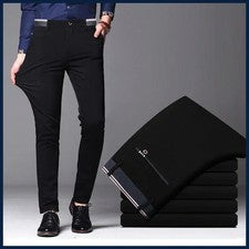 Hombres Verano Moda Negocios Informales Pantalones Largos Traje Pantalones Hombre Elástico Recto