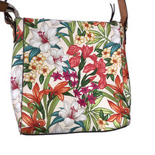 Nuevo NUEVO SIN ETIQUETAS Nanette Lepore Bolso Bandolera Cartera Floral Flores Hawaiano Tropical