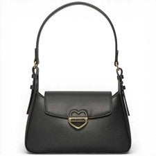 Moda Love Moschino Bolso Shopper Logo Cremallera Mujer Negro Eco-piel