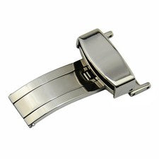 Hebilla de cierre desplegable de acero inoxidable 316L para correa de reloj 14 16 18 20 mm