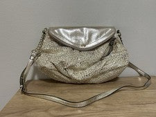 Bolso Bandolera Juicy Couture Dorado Metálico Leopardo Viajero Estilo Y2K