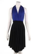 TART Dress Two Tone to tie XS black cobalt blue NEW#4785