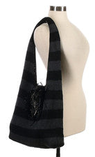 Bolso de Hombro Tejido Hobo Negro Carbón Alice + Olivia by Stacey Bendet Nuevo con Etiquetas