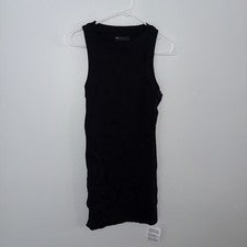 Mujer Talla 4 US - Vestido Acanalado Negro Diseño ASOS NUEVO NUEVO CON ETIQUETAS
