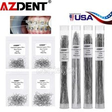 Corbatas de ligadura Kobayashi preformadas de alambre ortho dental largo giro corto paquete de 100 un./