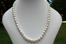 41cm-55cm perlas de agua dulce reales joyería collar collar cadena vbn