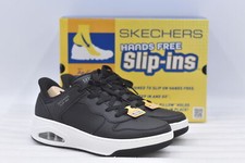 Zapatilla deportiva sin cordones Skechers Uno Court de acacia para hombre, negra talla 10,5