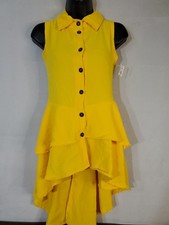 Vestido Love Heart sin mangas con cuello para mujer talla pequeña con botones patinador Prepi