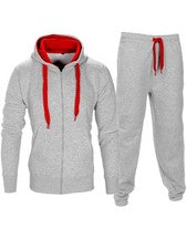 PARA HOMBRES CHÁNDAL POLAR CHAQUETA CON CAPUCHA CREMALLERA SUDADERA CON CAPUCHA GIMNASIO DEPORTES JOGGERS PANTALONES