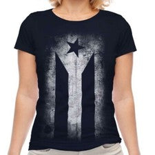 Cuba Descolorido Bandera Moda Mujer Estampado Camiseta Cubano Comunista