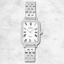 Oozoo Metal Reloj de Mujer Análogo Cuarzo Pulsera Plata Vintage Series UOC20413