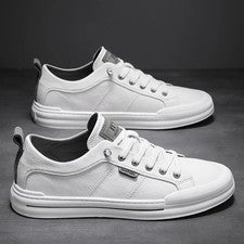 Zapatillas informales de cuero genuino para hombre sin cordones de moda zapatos bajos
