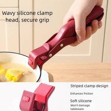 Zum Servieren zum Kochen Silikon Zange Wellengemusterte Spitzen Bequemer Griff