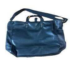 Bolso de Mano Cuadrado Thirty One Deluxe Bandolera Cuero Sintético Negro Guijarro Liso