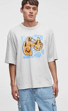 Camiseta Smile de manga corta Mode of One para hombre en gris jaspeado XL