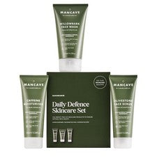 Set Cuidado Facial Hombre 3 Piezas Set Regalo Hombre con Gel de Lavado, Exfoliante y...