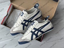 2026 Onitsuka Tiger México 66 Clásico Unisex Zapatos Abedul/Azul Marino Retro Zapatilla