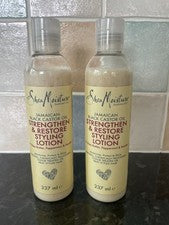 2 lociones de estilo de fuerza y restauración de aceite de ricino negro jamaicano Shea Moisture
