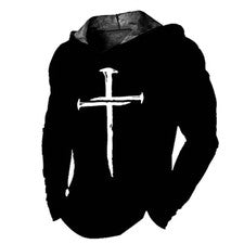 Camiseta Cruz de la Fe Para Hombre Sudadera con Capucha Novedad Moda Gráfica Sudadera Sudadera Sudadera Sudadera Deporti