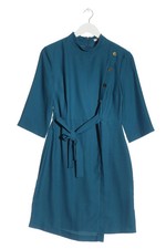 Vestido casual mujer manga larga azul botones decorativos talla 38 casual minimalista ORSAY