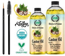Aceite de ricino orgánico 100 % puro para pestañas ❤️ Cuidado corporal crecimiento del cabello cejas 🔥✅