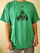 Camiseta estilo tatuaje japonés Irezumi JAGUARS con mago, (impresión delantera y trasera)