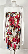 Vestido tubo de verano geométrico multicolor para mujer/junior BO DA FA talla L- nuevo con etiquetas