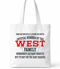Bolso Shopper West Family Regalo Clan Reunión Personalizado