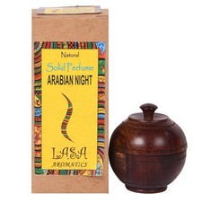 Perfume sólido natural Lasa Arabian Night para hombre y mujer fragancia tarro de madera