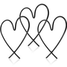 Obra de arte de metal para decoración de pared de corazón de hierro de 3 piezas para decoración del hogar de sala de est