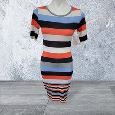 Vestido LuLaRoe Julia para mujer talla XS multicolor a rayas - Nuevo