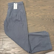 NUEVO Pantalones Zara Hombre Para Hombre 34 x 30 Gris Plisado Pierna Recta Preppy Y2K Chino Nuevos con Etiquetas
