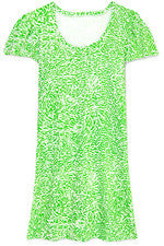 Vestido para mujer - Vestido estampado verde - Vestido camiseta - 2XL - Jersey algodón