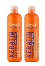 Juego de champú y acondicionador capilar queratina cabello tratado por Active Professional